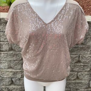 Express sequin top